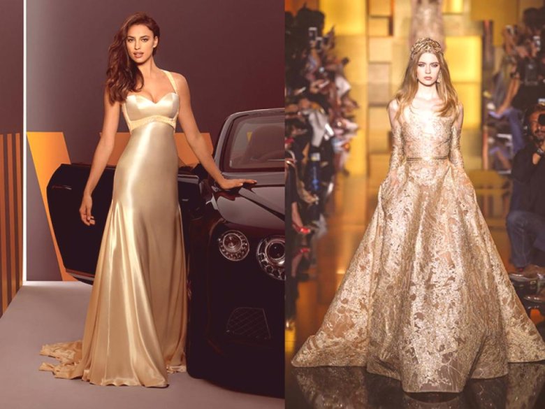 Весільні сукні золотого кольору