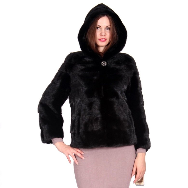 Норкова шуба чорна 56р