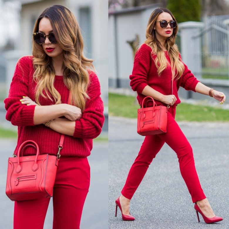 Червоний образ в одязі