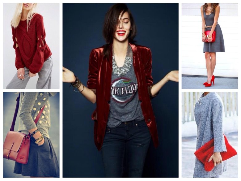 Поєднання червоного кольору в одязі