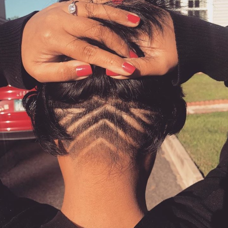 Стрижки з поголеною потилицею жіночі