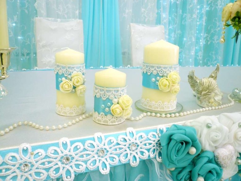 Оформлення весілля у бірюзовому кольорі - 39 фото