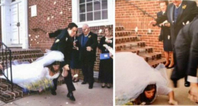 Чорно біле фото курйози з нареченою