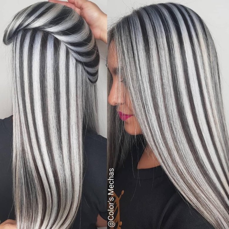 Мелірування синіми пасмами