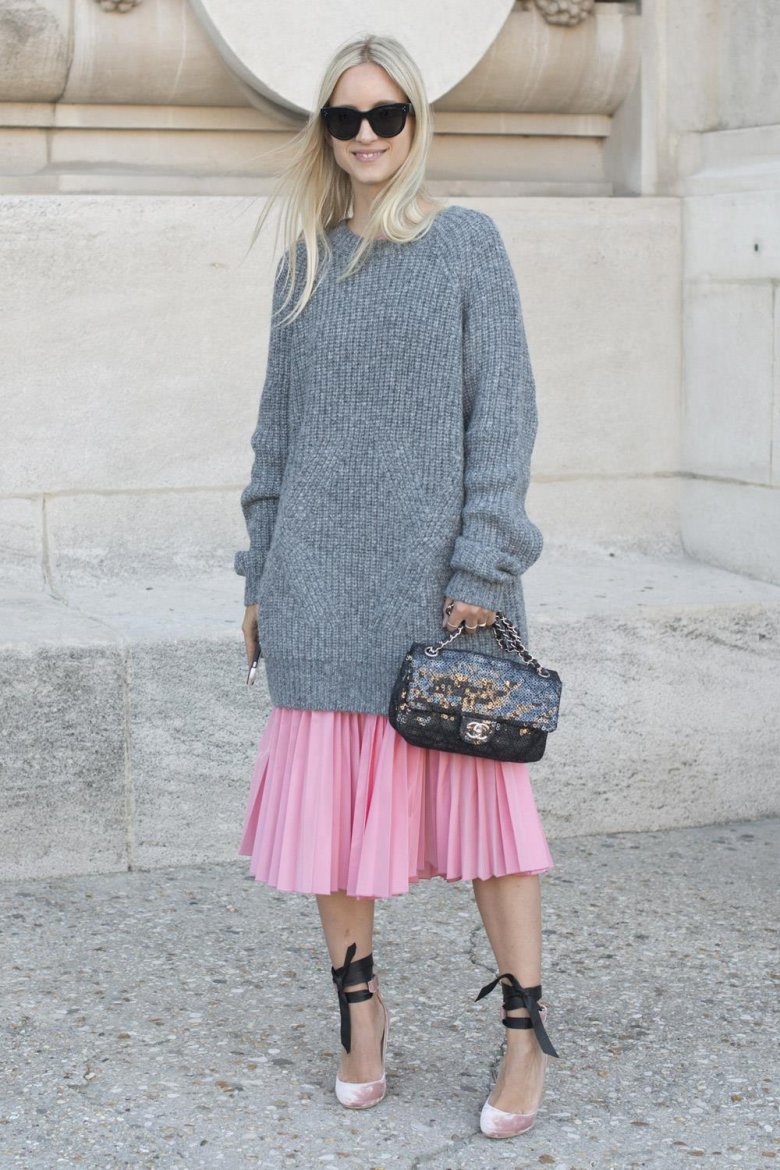 Спідниця міді пліссе мода