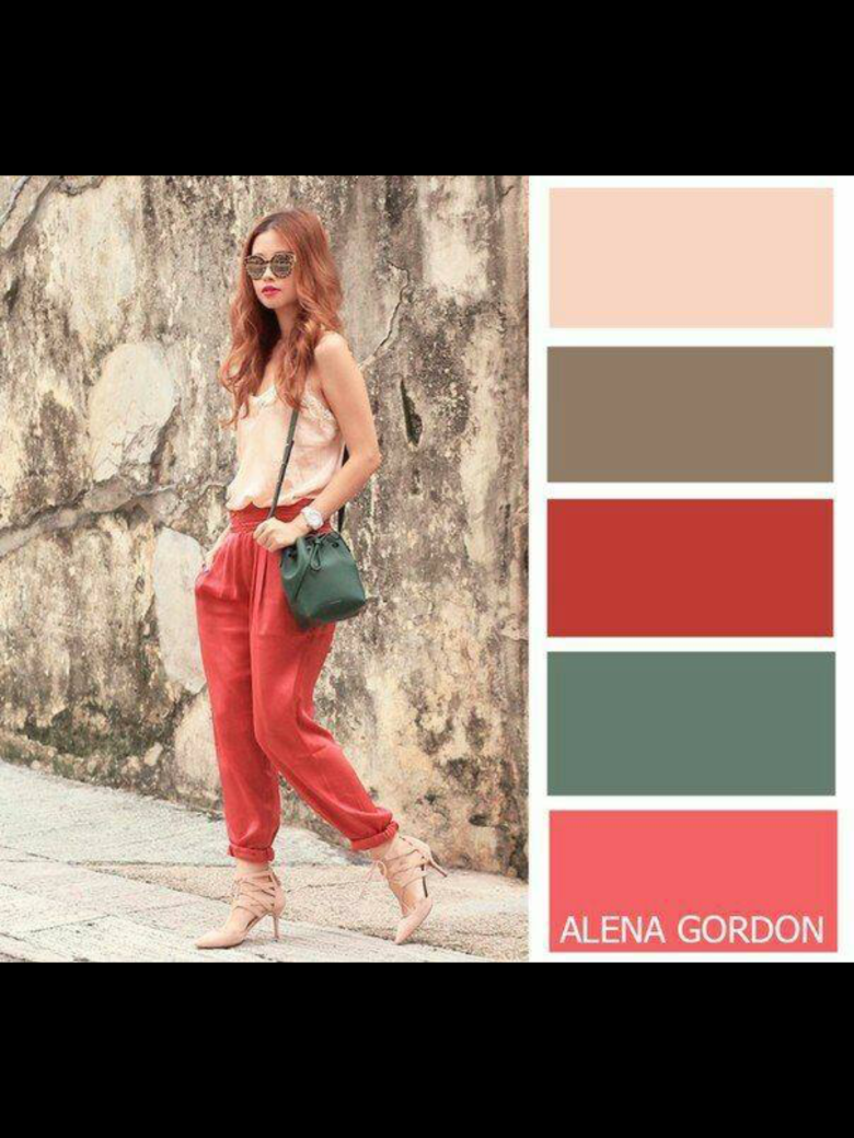 Поєднання кольорів кораловий