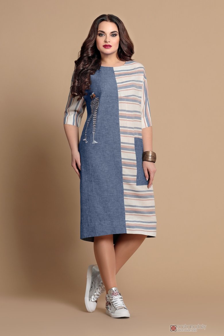 Комбіноване плаття з двох тканин