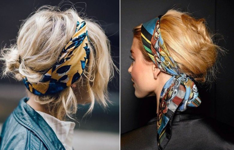 Зачіски з хустками у волоссі