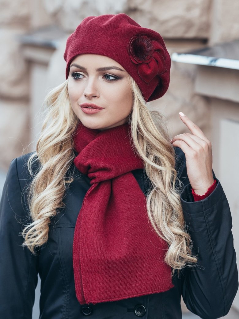 Шапка до довгого пуховика