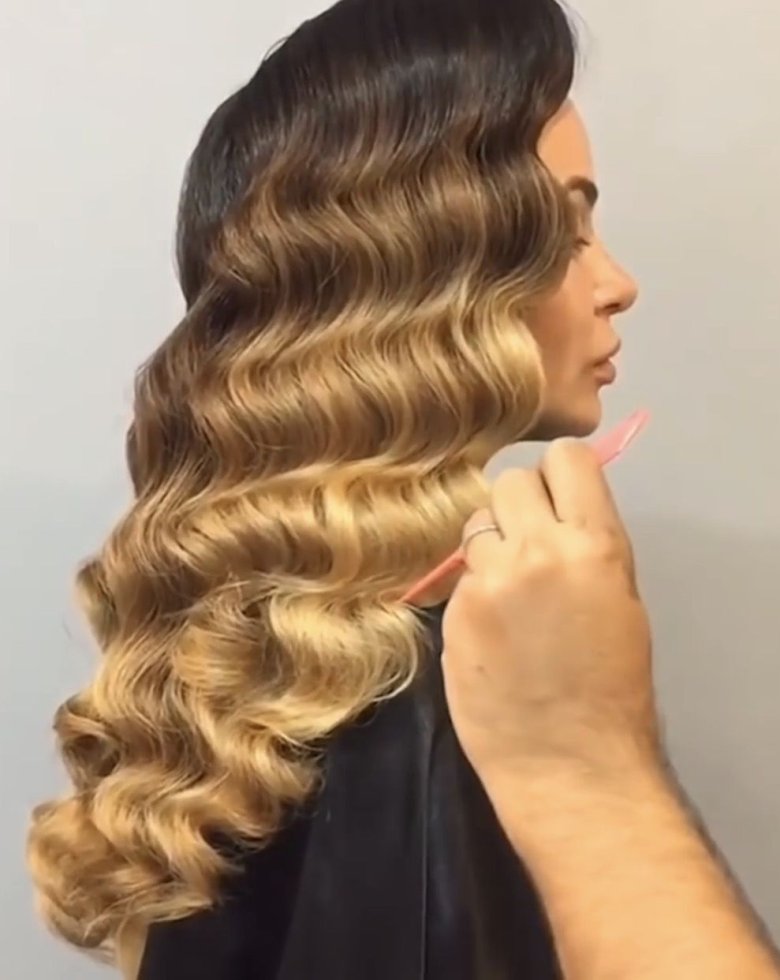 Великі хвилі зачіска - 73 фото