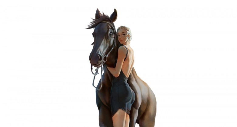 Футболка поло з конем