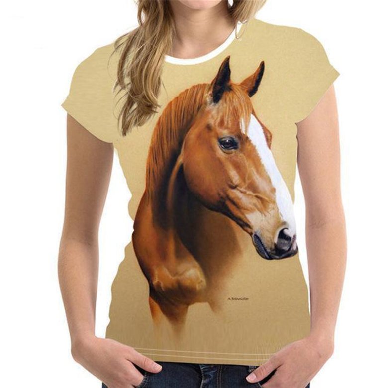 Жіноча футболка 3d коня s