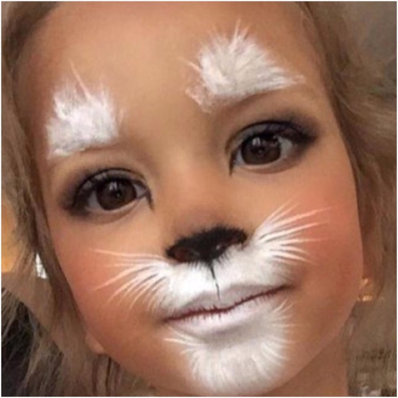 Грим зайчика на обличчі