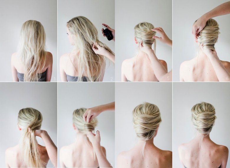 Черепашка на середнє волосся по кроково