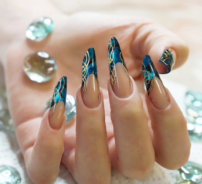 Викладний вітражний акваріумний френч