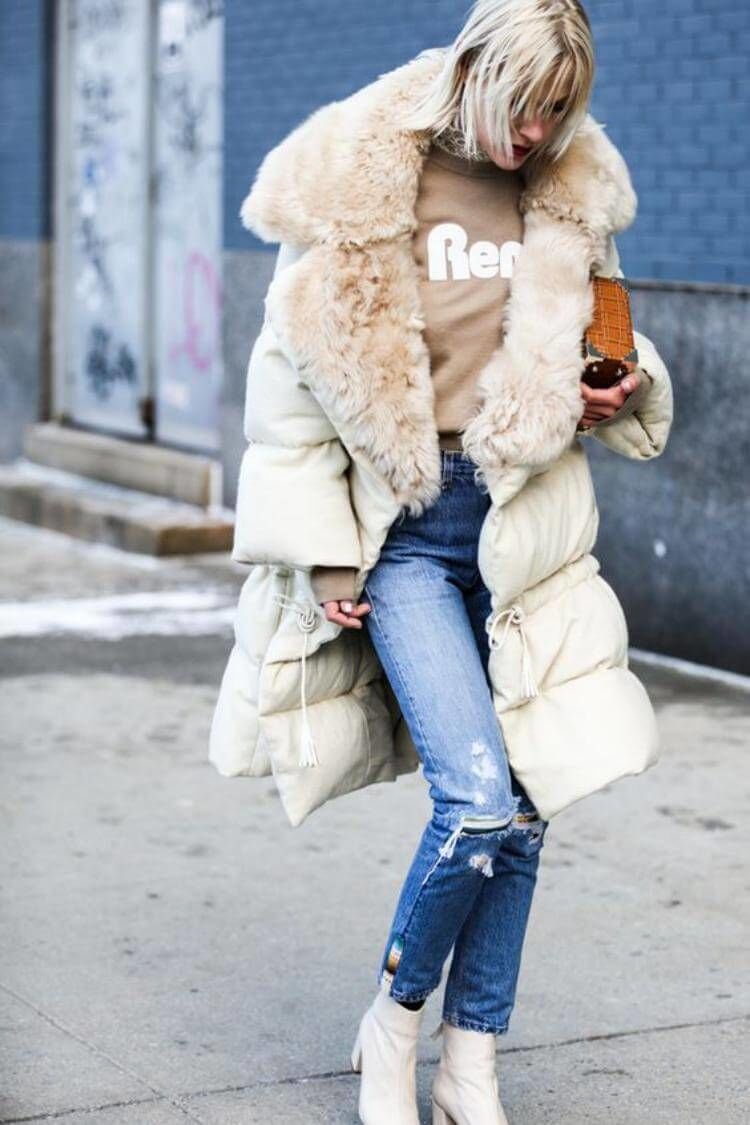 Жіноча зимова цибуля з пуховиком