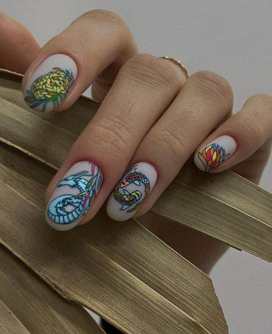 Весняний манікюр із квітами: актуальний дизайн