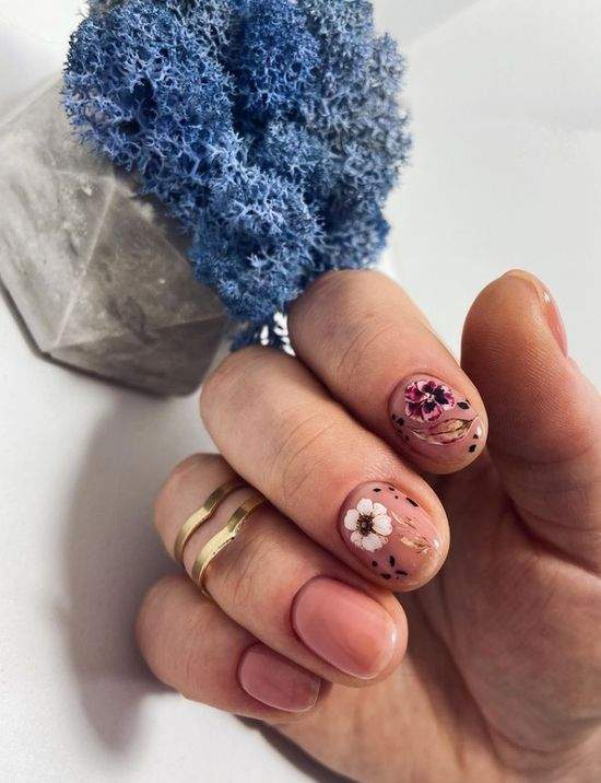 Весняний манікюр із квітами: актуальний дизайн