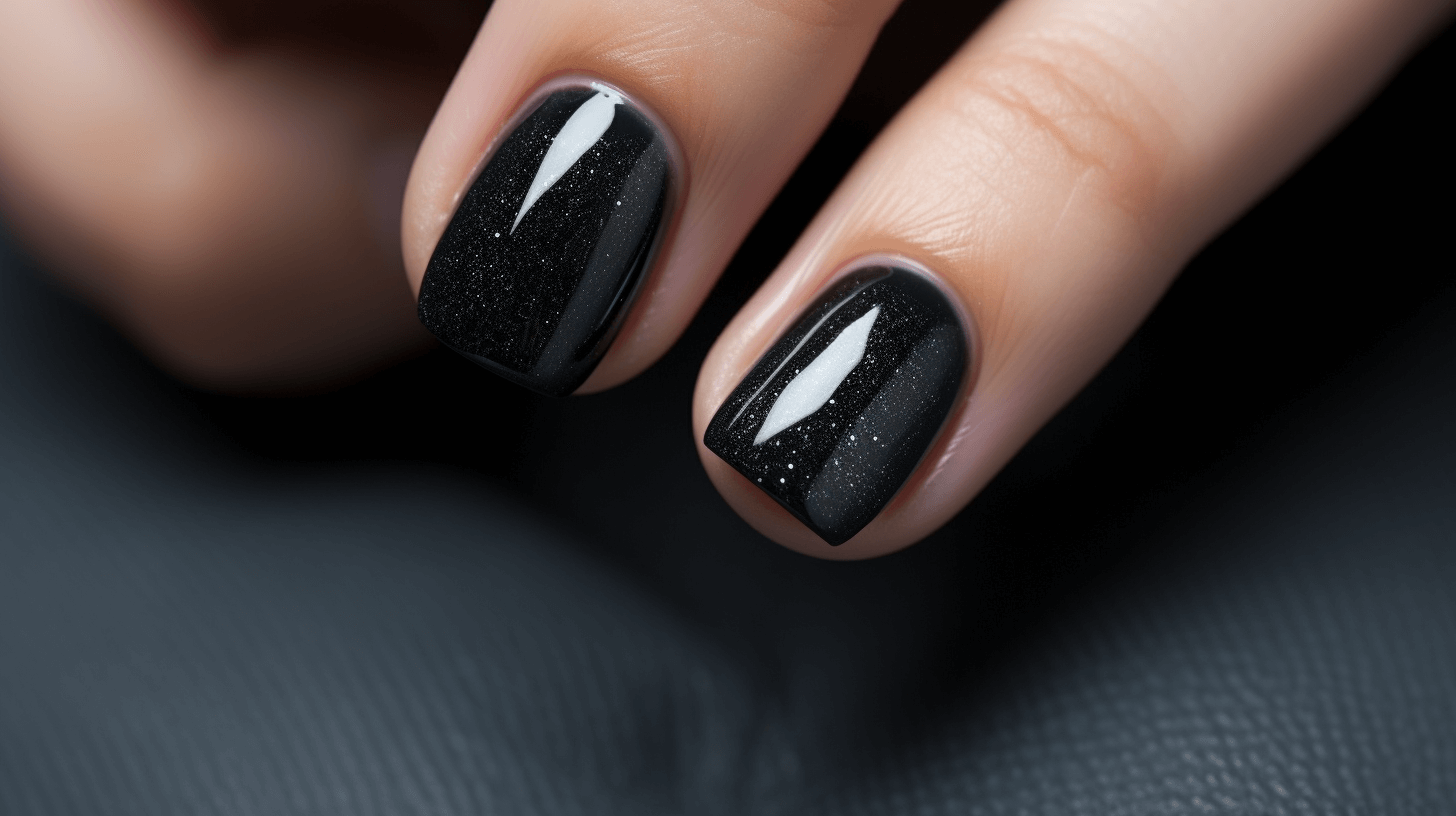 Черный маникюр 2024: секреты стиля на коротких ногтях