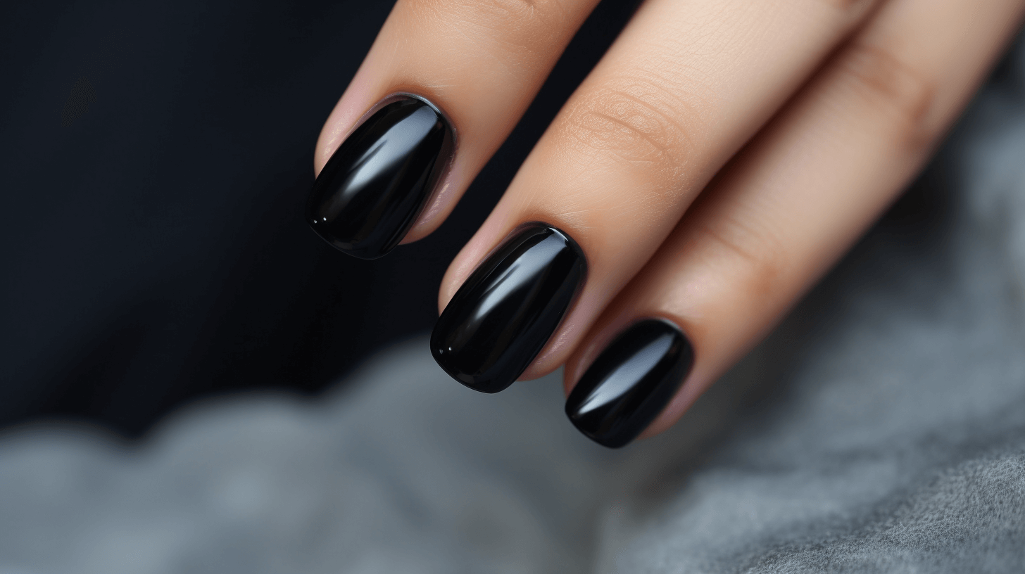 Черный маникюр 2024: секреты стиля на коротких ногтях