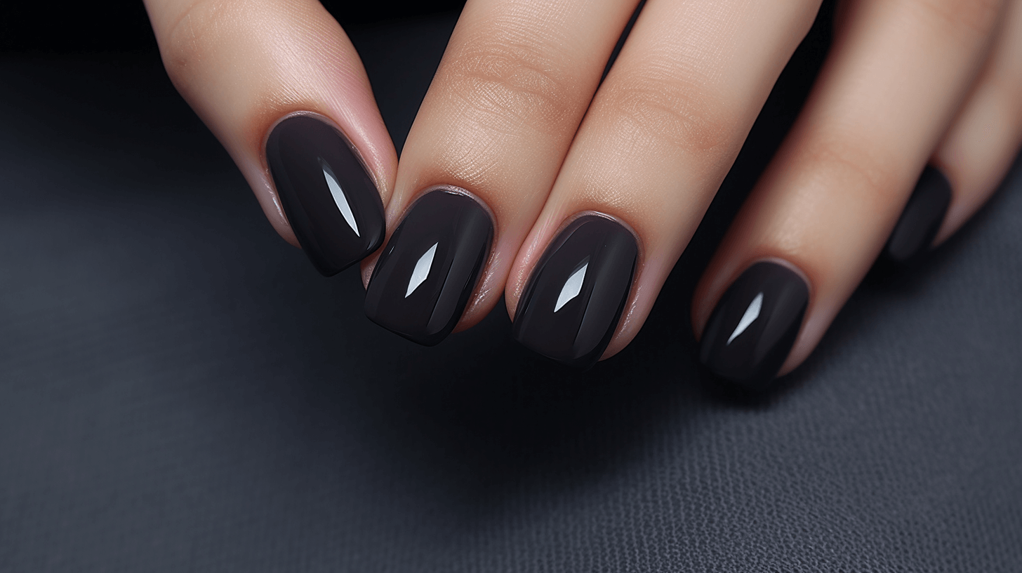 Черный маникюр 2024: секреты стиля на коротких ногтях