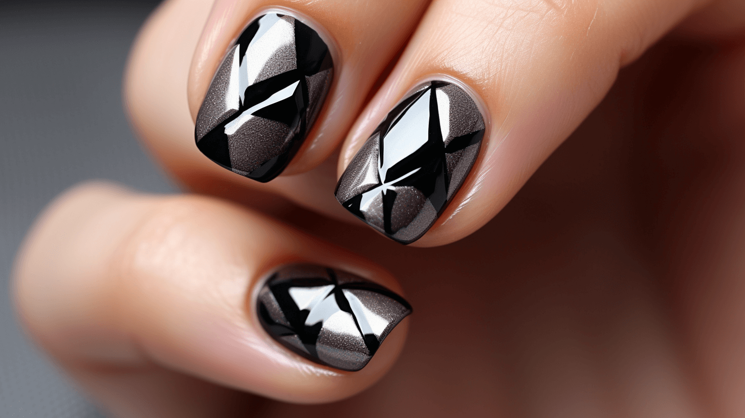 Черный маникюр 2024: секреты стиля на коротких ногтях