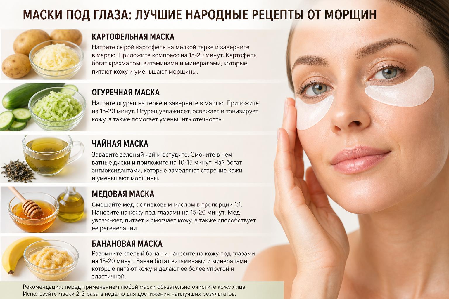 Чи справді маски під очі: кращі народні рецепти від зморшок працюють?
