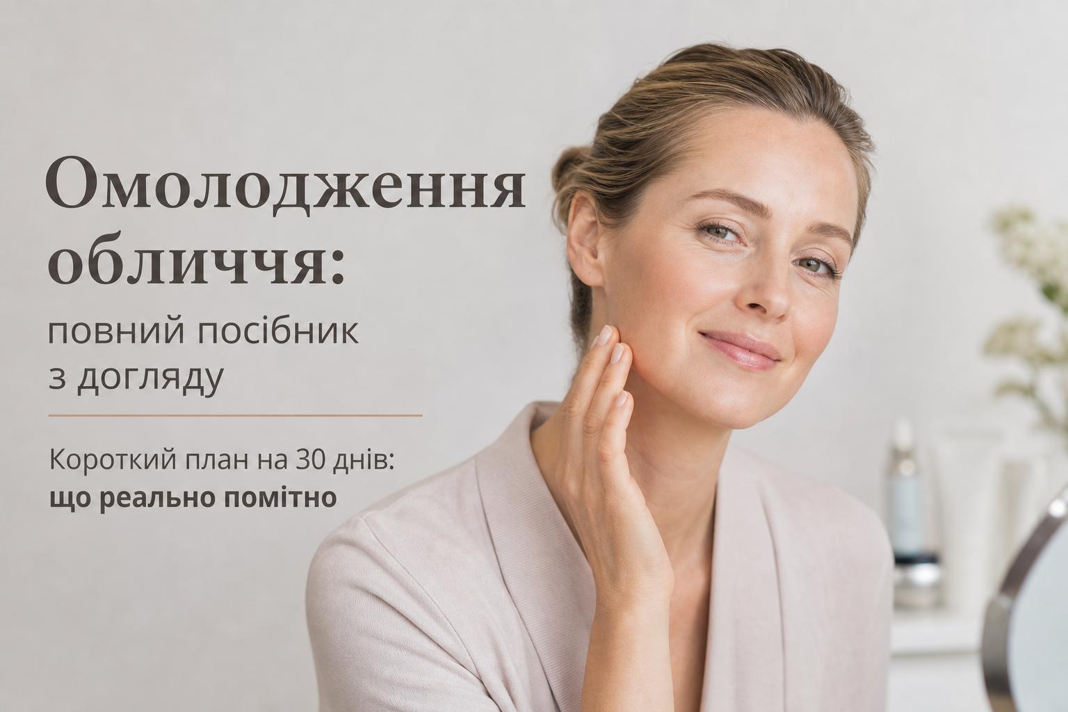 Омолодження обличчя: повний посібник з догляду. Короткий план на 30 днів: що реально помітно Омолодження обличчя: повний посібник з догляду. Короткий план на 30 днів: що реально помітно