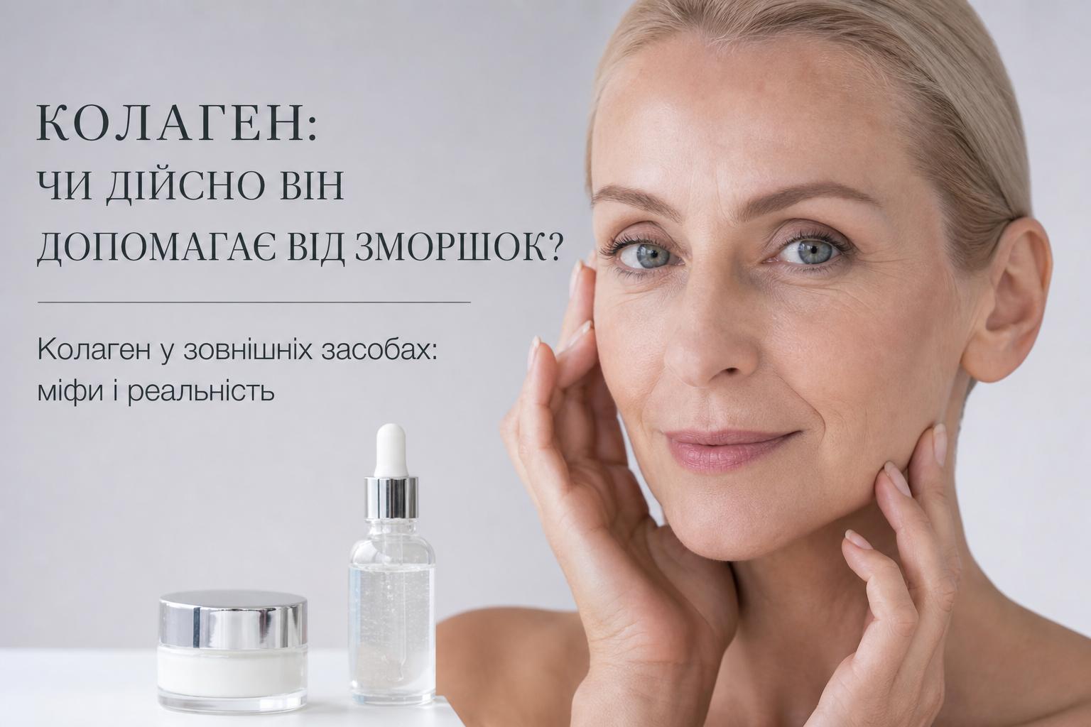 Колаген: чи дійсно він допомагає від зморшок?. Колаген у зовнішніх засобах: міфи і реальність Колаген: чи дійсно він допомагає від зморшок?. Колаген у зовнішніх засобах: міфи і реальність