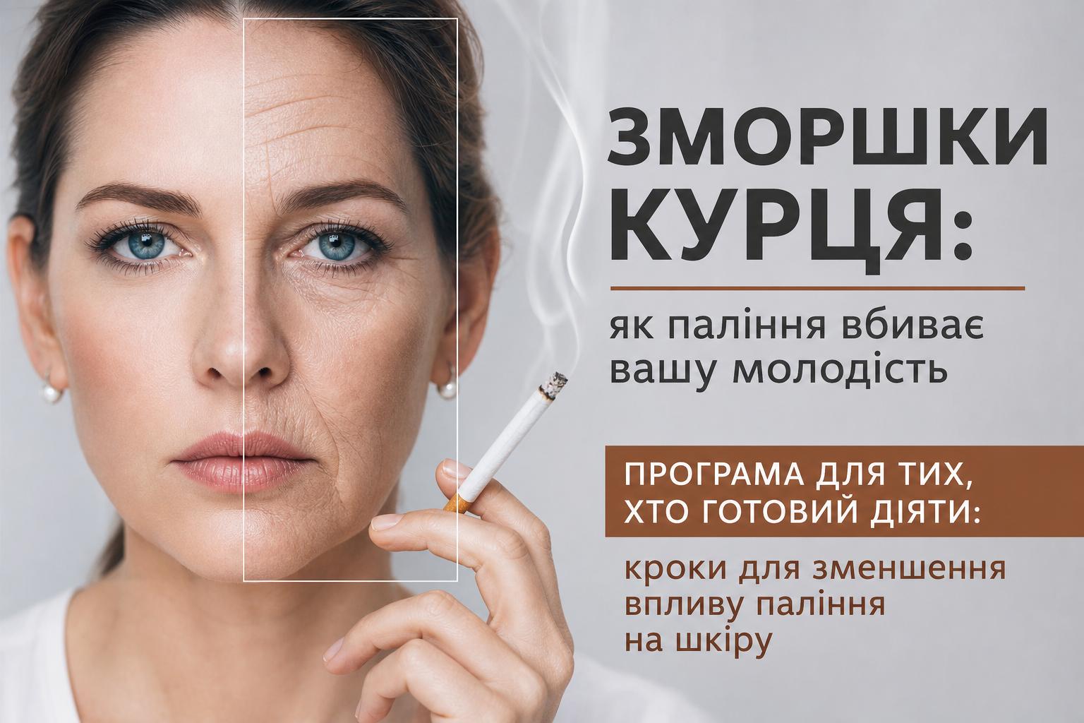 Зморшки курця: як паління вбиває вашу молодість. Програма для тих, хто готовий діяти: кроки для зменшення впливу паління на шкіру Зморшки курця: як паління вбиває вашу молодість. Програма для тих, хто готовий діяти: кроки для зменшення впливу паління на шкіру