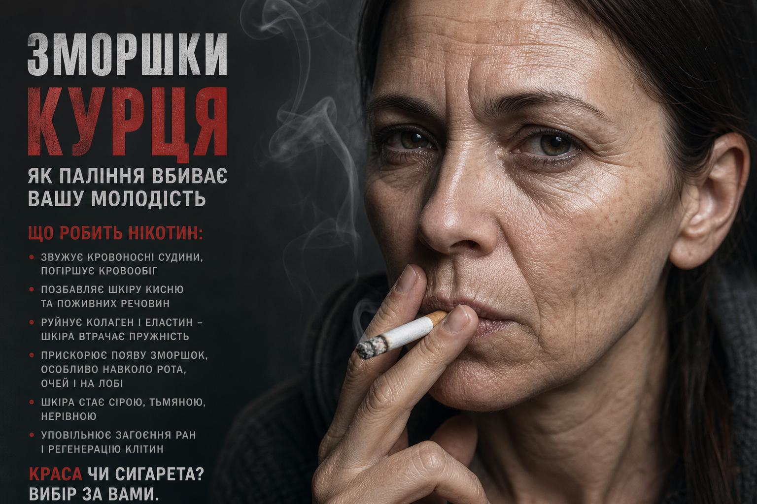 Зморшки курця: як паління вбиває вашу молодість. Що робить нікотин Зморшки курця: як паління вбиває вашу молодість. Що робить нікотин
