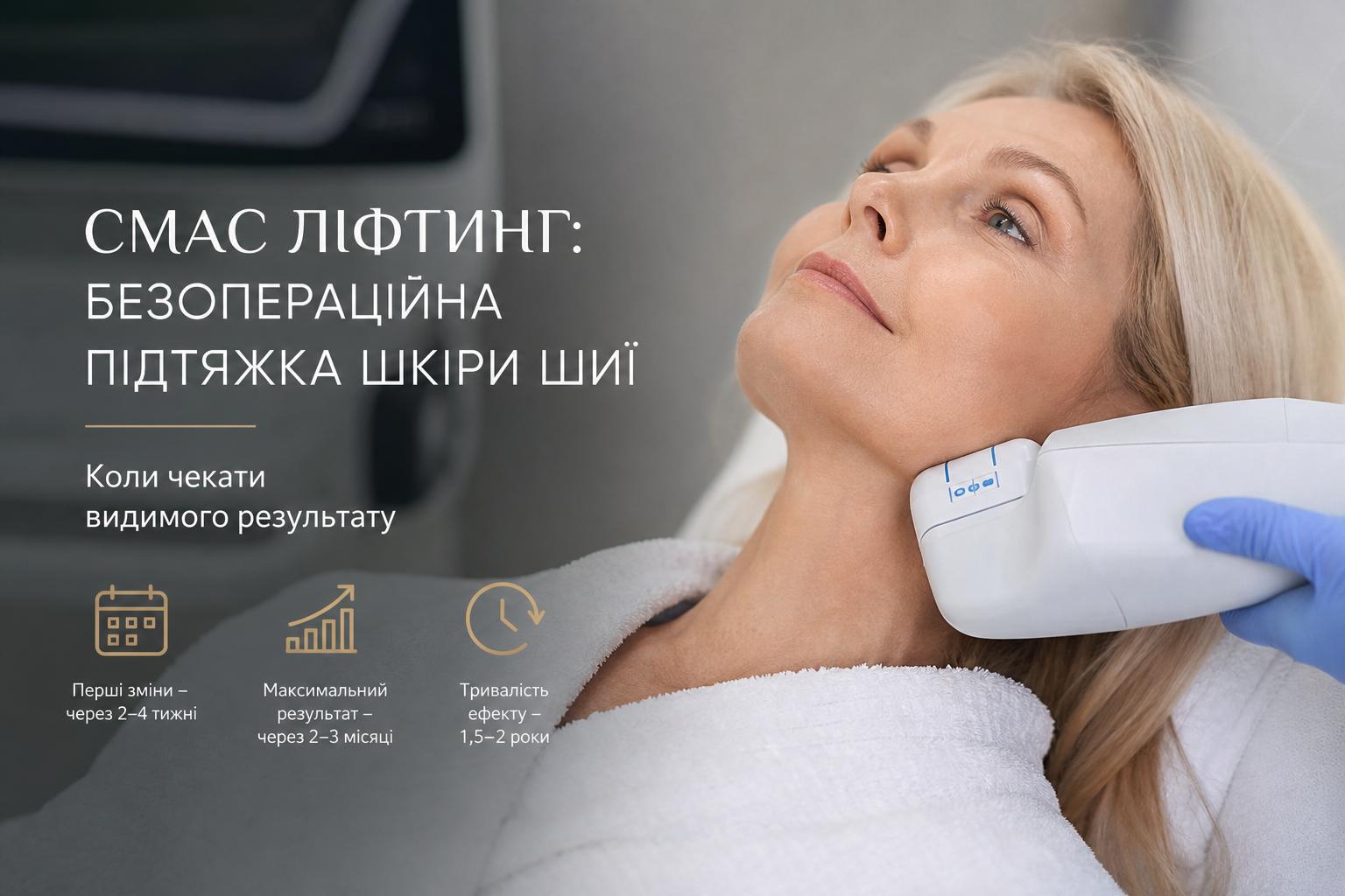 СМАС ліфтинг: безопераційна підтяжка шкіри шиї. Коли чекати видимого результату СМАС ліфтинг: безопераційна підтяжка шкіри шиї. Коли чекати видимого результату