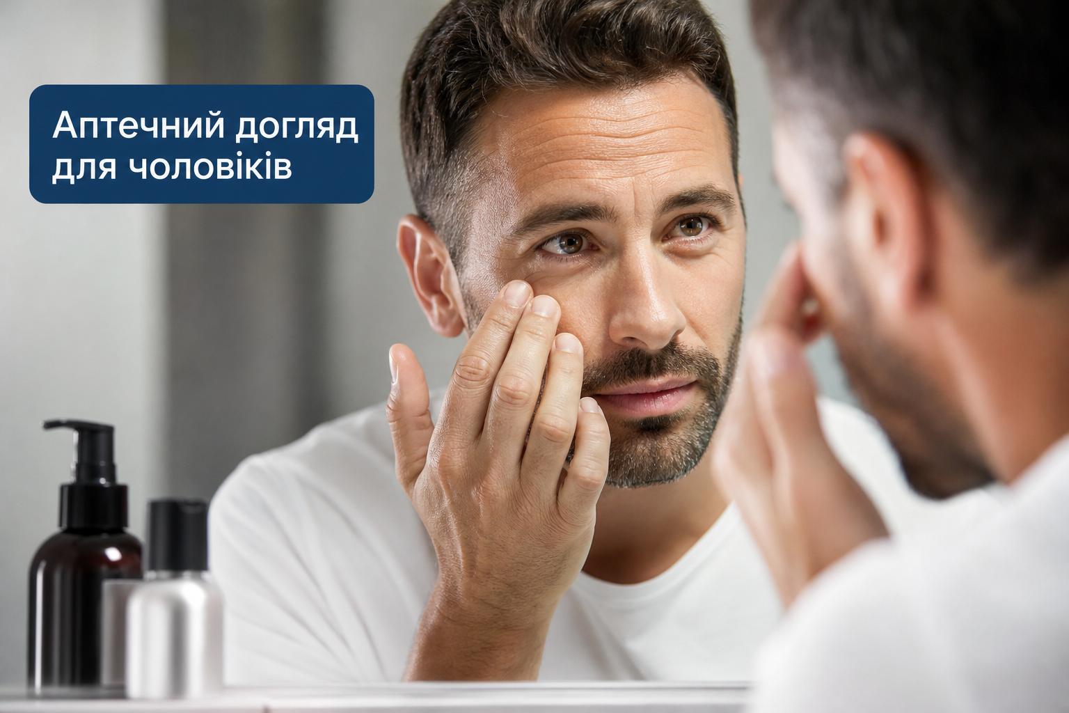 Аптечний догляд для чоловіків: як прибрати зморшки без зайвих зусиль. Чому аптека виграє у мас-маркету для чоловічої шкіри Аптечний догляд для чоловіків: як прибрати зморшки без зайвих зусиль. Чому аптека виграє у мас-маркету для чоловічої шкіри